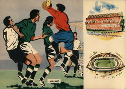 Malmo World Championship in Football 1958 Postcard