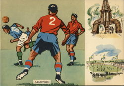 SANDVIKEN World Championship in Football 1958 Postcard