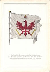 Kurfurstlich Brandenburgische Kriesflagge zur Zeit des Grossen Kurfursten. Flags Postcard Postcard Postcard