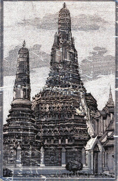 Scene of Temple of Dawn, Wat Aroon Dhonburi Thailand