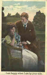 I am happy when I am by your side Postcard