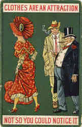 Clothes are an attraction Not so you could notice it Romance & Love Postcard Postcard