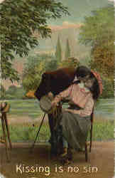 Kissing is no sin Postcard