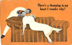 There's a thumping in my heart I wonder why? Romance & Love Postcard Postcard
