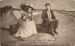I Wonder If He Ever Will Have Sand Enough to Propose Postcard