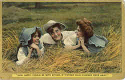 How Happy I Could Be With Either, If T'Other Dear Charmer Were Away Romance & Love Postcard 