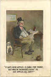 It Says Here Apples Is Good For Thirst, But Who In Thunder's Goin' To Eat Apples All Day? Postcard
