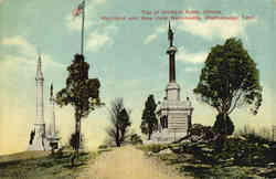 Top of Orchard Knob, Maryland and New York Monuments Postcard