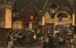 Munich Hofbrauhaus Beer Hall Postcard