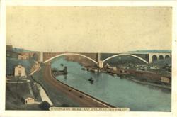 Washington Bridge and Speedway Postcard