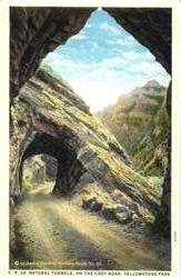 Natural Tunnels on the Cody Road Yellowstone National Park, WY Postcard Postcard