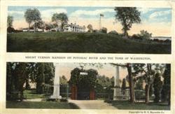 Mount Vernon Mansion on Potomac River and the Tomb of Washington Postcard
