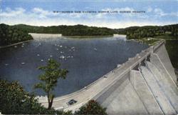 Norris Dam Showing Norris Lake During Regatta Postcard