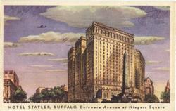 Hotel Statler, Delaware Avenue at Niagara Square Postcard