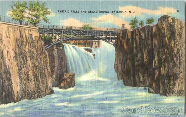 Passaic Falls And Chasm Bridge Paterson New Jersey