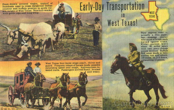 Early Day Transportation In West Texas Cowboy Western