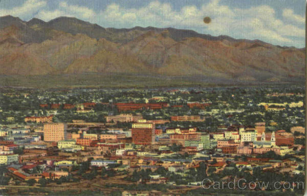 City Of Tucson Seen From A Mountain Arizona