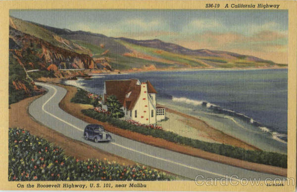 A California Highway, U. S. 101 Malibu