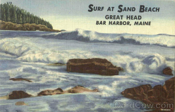 Surf At Sand Beach, Great Head Bar Harbor Maine