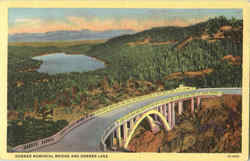 Donner Memorial Bridge And Donner Lake Postcard