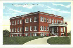 Memorial Hospital Burlington, WI Postcard Postcard