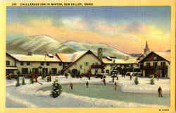 Challenger Inn In Winter Sun Valley, ID Postcard Postcard
