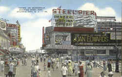 Crowd On Boardwalk Postcard