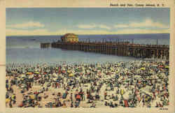 Beach And Pier Postcard