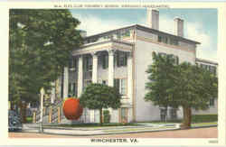 Elks Club Winchester, VA Postcard Postcard