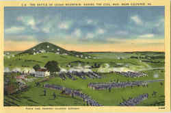 The Battle Of Cedar Mountain During The Civil War Postcard