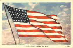 Old Glory Long May She Wave Postcard