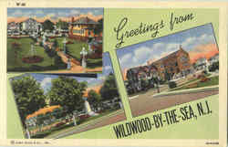 Greetings From The Wildwood By The Sea Postcard