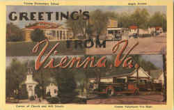 Greetings From Vienna Virginia Postcard Postcard
