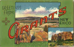 Greetings From Grants Postcard