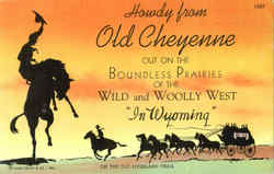Howdy From Old Cheyenne Postcard