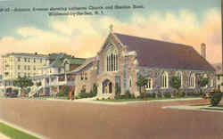 Lutheran Church And Sheldon Hotel, Atlantic Avenue Wildwood-by-the-Sea, NJ Postcard Postcard