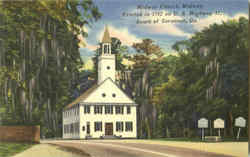 Midway Church, U. S. Highway 17 Postcard