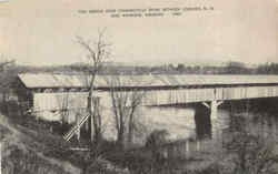 Toll Bridge Over Connecticut River Windsor, VT Postcard Postcard
