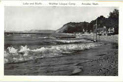 Lake And Bluffs Walter League Camp Postcard