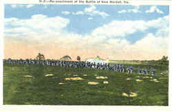 Re-Enactment Of The Battle Of New Market Virginia Postcard Postcard