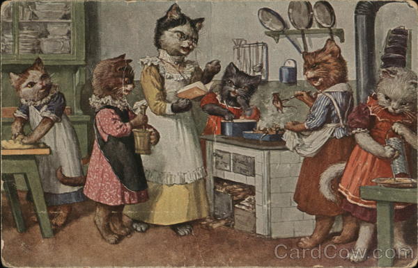 Cats Cooking in the Kitchen