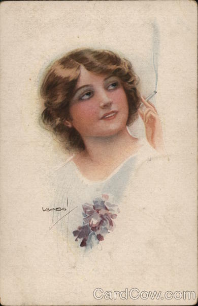 Woman Smoking Cigarette Lottie Usabal Women