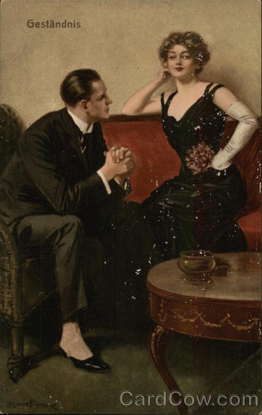 Confession Clarence F. Underwood Artist Signed