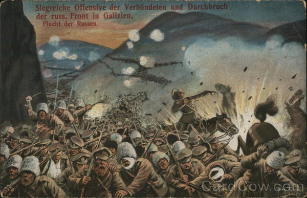 Siegreiche Offensive der Verbundeten und Durchbruch der Russ. Front in Galizien