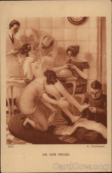 Une Dame Pressee Albert Andre Guillaume Artist Signed