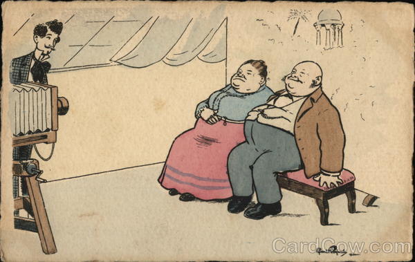 Overweight Man and Wife Being Photographed Carl Røgind