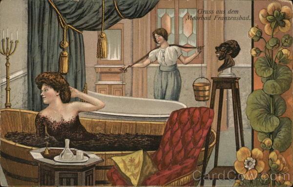 Gruss aus dem Mourbad Franzensbad - Mud Bath Women