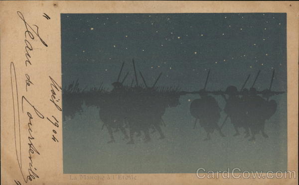 La Marche a l'Etoile Soldiers Marching in Dark Military
