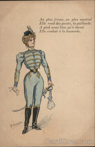 Woman in Military Uniform F. Chamouin