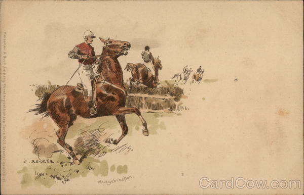Jockeys Riding Horses C. Becker